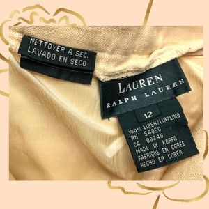 Lauren Ralph Lauren Pants - Lauren Ralph Lauren Pale Yellow Linen Pants Lauren Ralph Lauren Pants - Lauren Ralph Lauren Pale Yellow Linen Pants